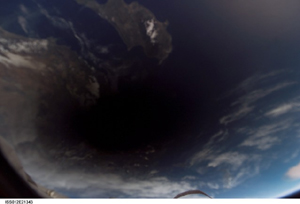 Skuggan fotograferad från ISS.