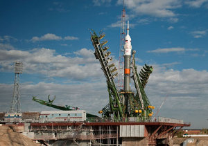 Soyuz TMA-01M p startplattan.