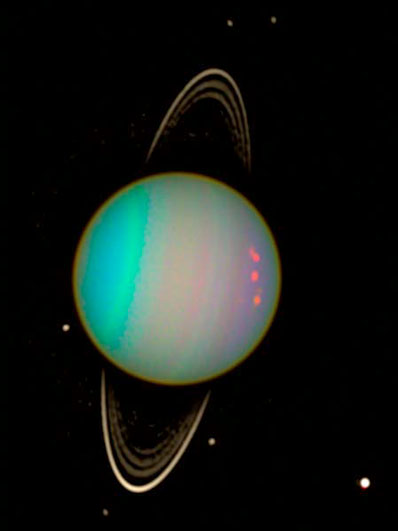 Uranus fotograferad av Hubble.