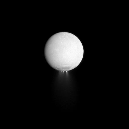 Saturnus måne Enceladus.