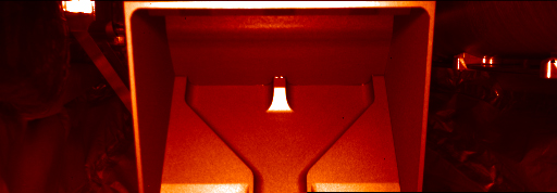 F�rsta fotografiet taget av kameran p� robotarmen.