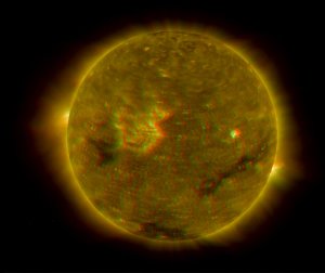 3D-fotografi över Solen.