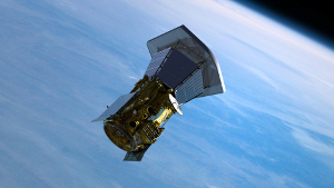 Artistbild av Solar Probe Plus i omloppsbana runt jorden.