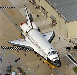 Discovery under en tidigare förflyttning till VAB.