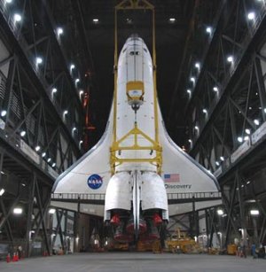 Discovery �r framme i monteringshallen.