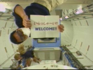 Hoshide och Nyberg var f�rst inne.