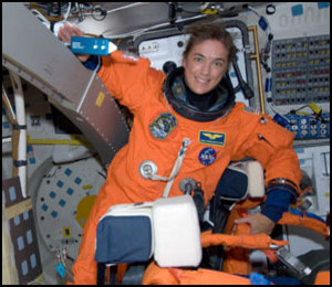 Heidemarie Stefanyshyn-Piper strax efter uppskjutningen.