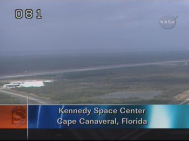 Kennedy Space Center vid fyratiden p� s�ndagseftermiddagen.
