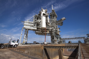 Containern ute p� startplattan.